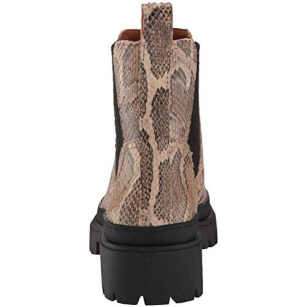 LUCKY BRAND Womens Natural Beige Snake 3/4" Platform Chelsea Emali Booties 8.5 M - Picture 2 of 4